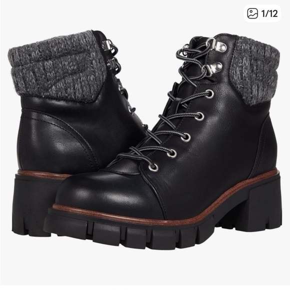 MIA Shoes - MIA Black Combat Boot Size 9